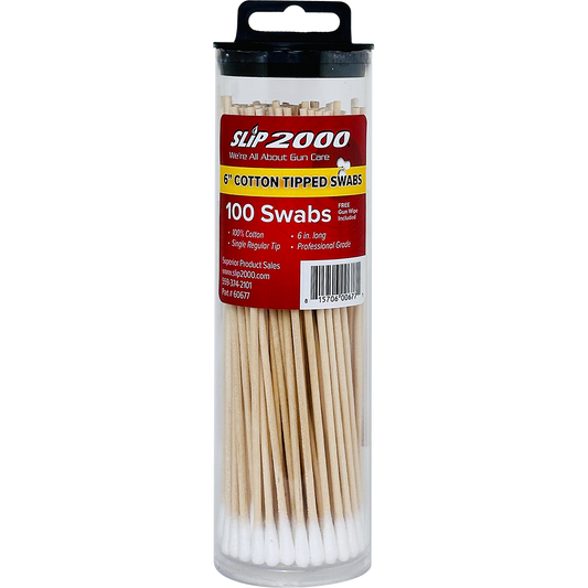 6" Cotton Tipped Swabs tube - 100 Pack