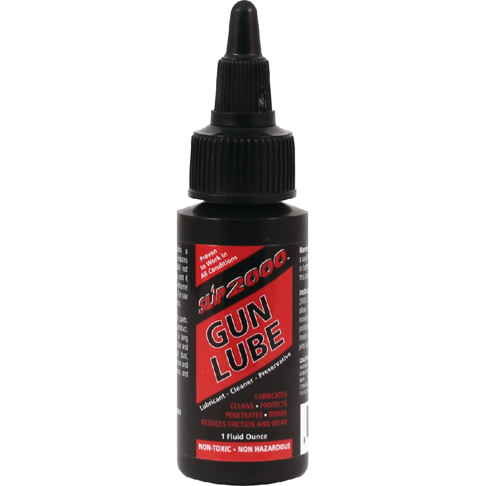 Red Slip 2000 one ounce bottle of Gun Lube with a twist top