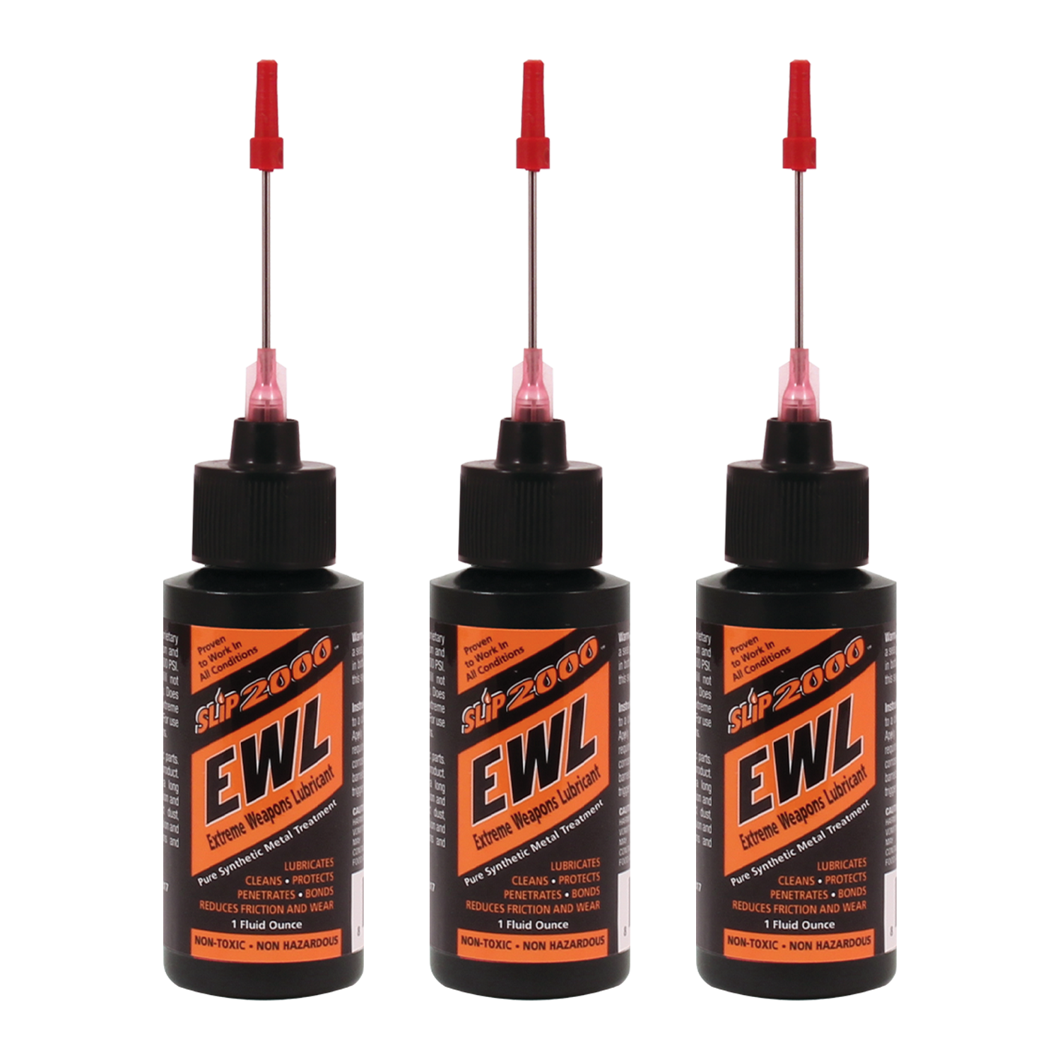 1oz. Empty EWL Bottles with Metal Needle Tips - 3 Pack