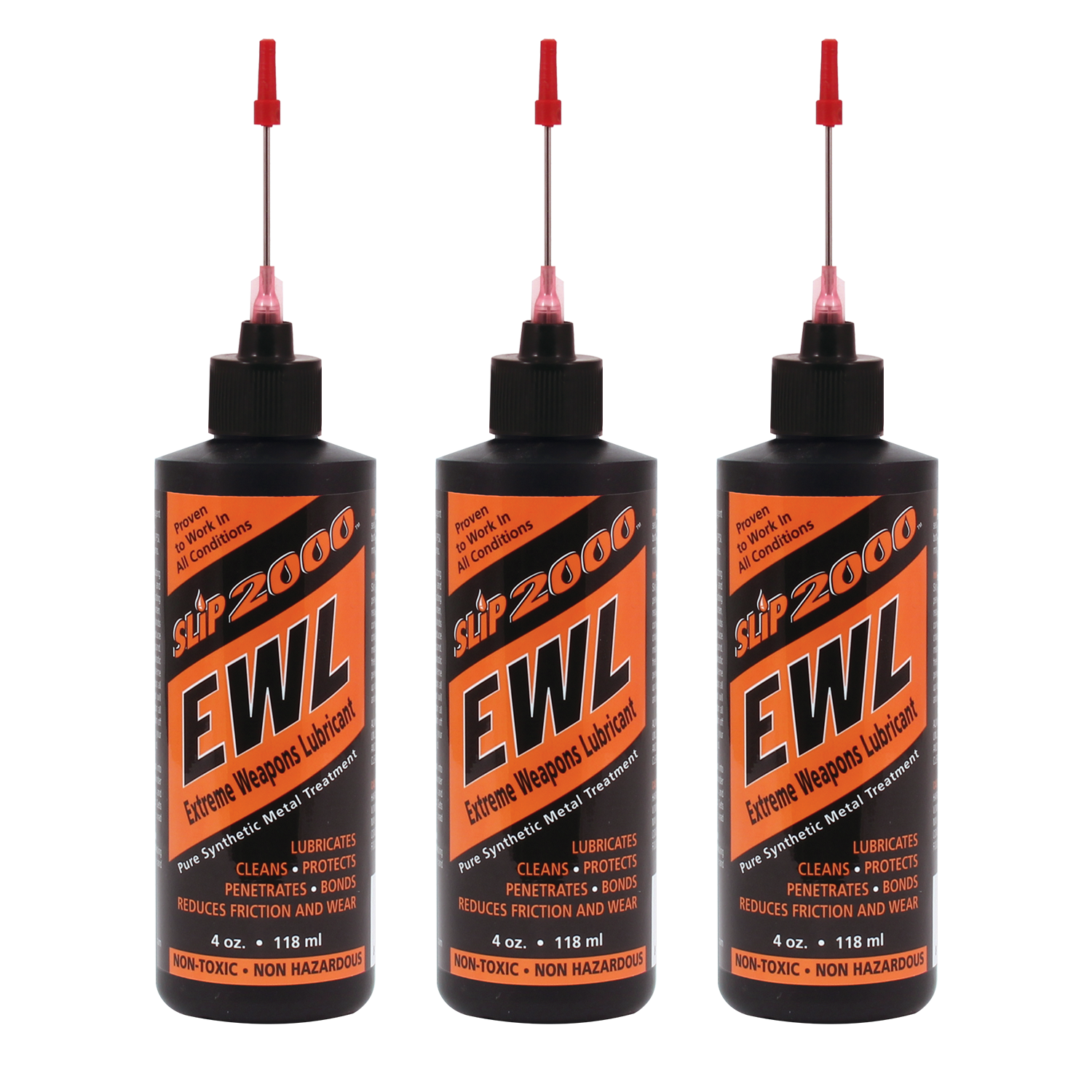 4oz. Empty EWL Bottles with Metal Needle Tips - 3 Pack