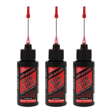 1oz. Empty Gun Lube Bottles with Metal Needle Tips - 3 Pack