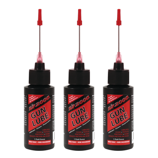 1oz. Empty Gun Lube Bottles with Metal Needle Tips - 3 Pack