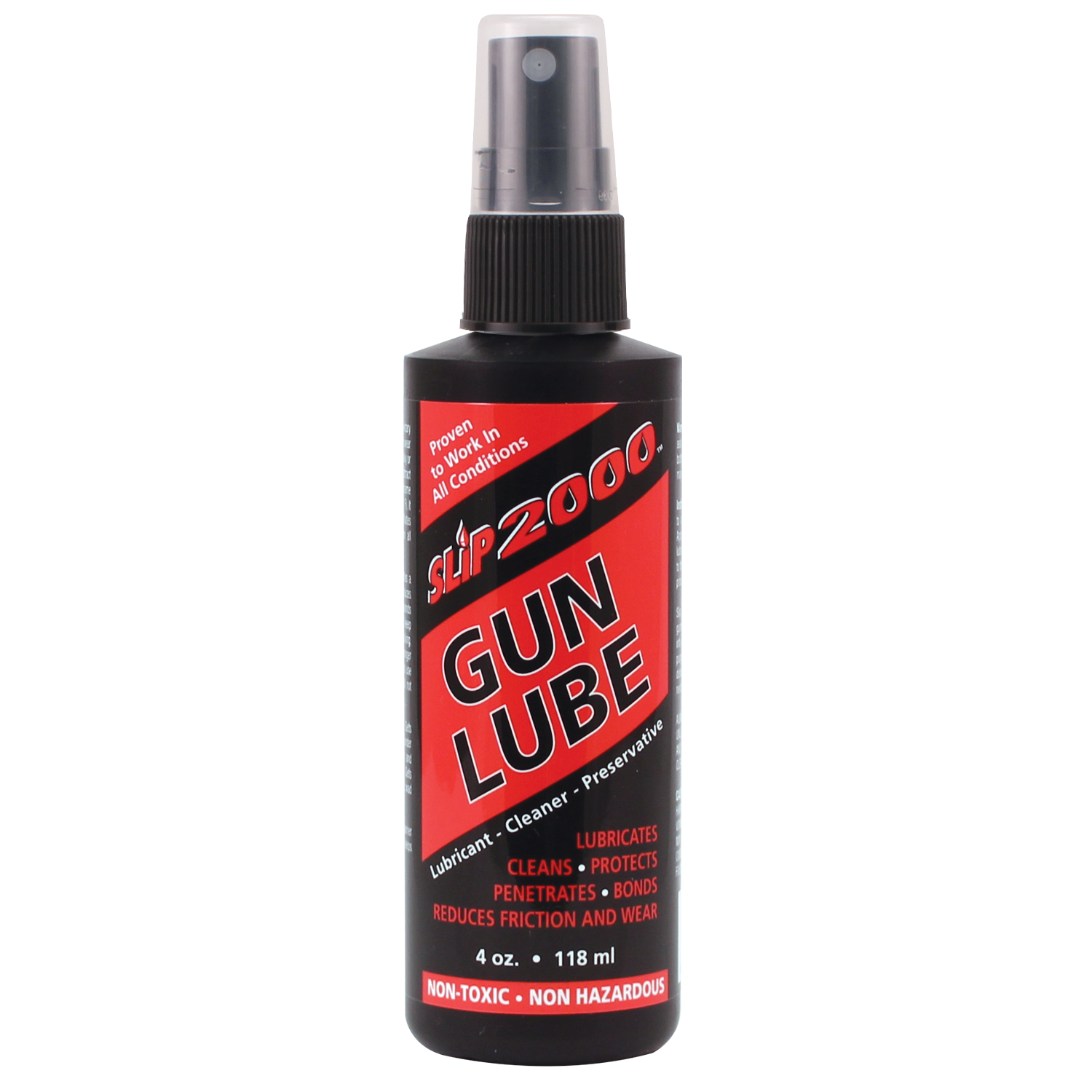 Red Slip 2000 four ounce bottle of Gun Lube with a pump spray cap